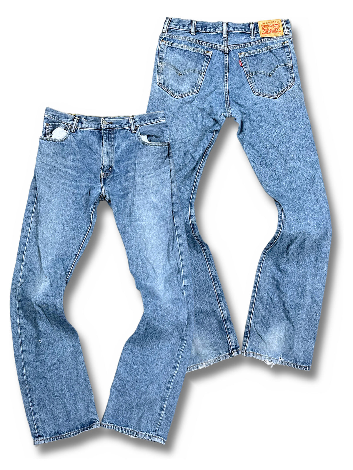 Vintage Levi’s Flared Jeans „517 Bootcut“ (L) – Vorder- und Rückansicht