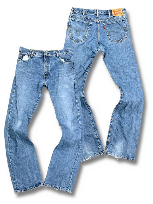 Vintage Levi’s Flared Jeans „517 Bootcut“ (L) – Vorder- und Rückansicht