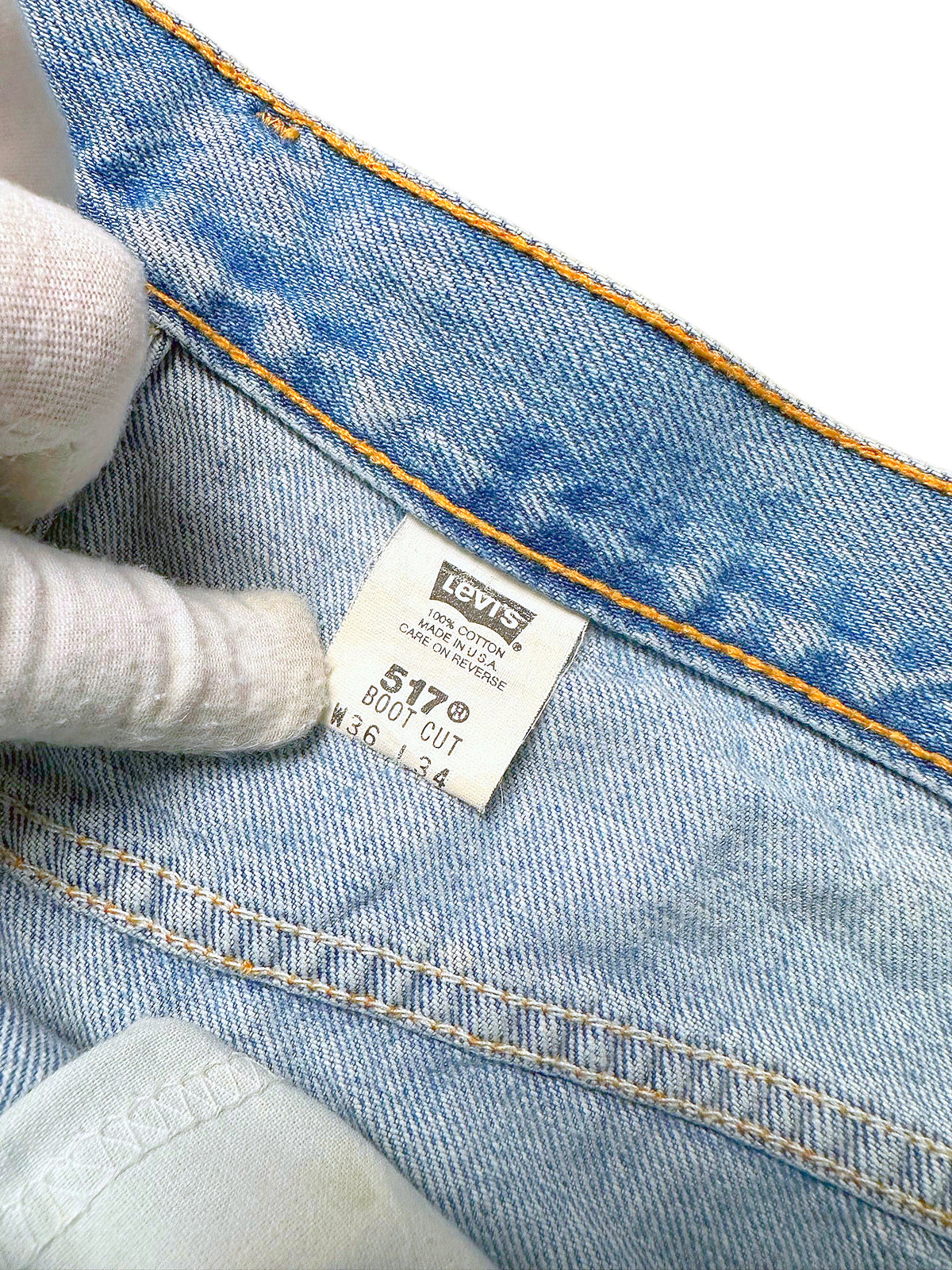 Vintage Levi’s Flared Jeans „517 Bootcut“ (L) – Detailaufnahme 2