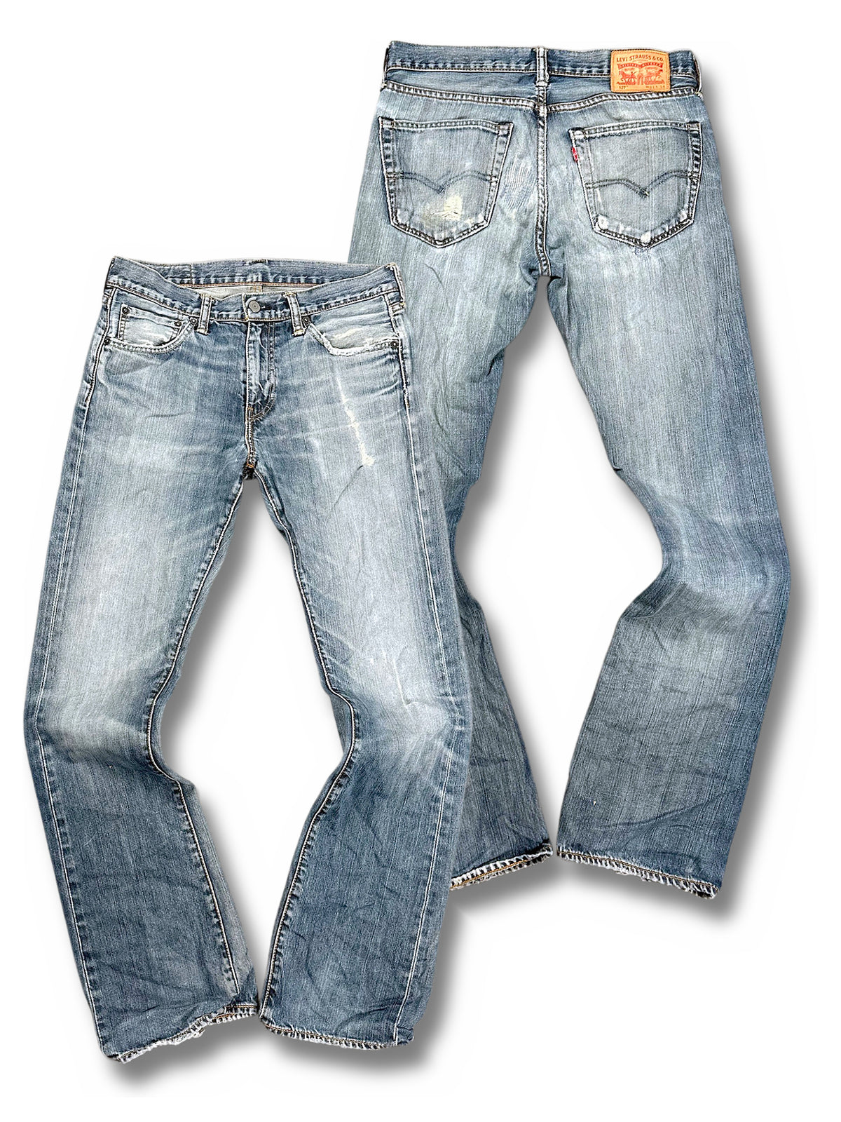 Vintage Levi’s Y2K Flared Jeans „527 Bootcut“ (M) – Vorder- und Rückansicht