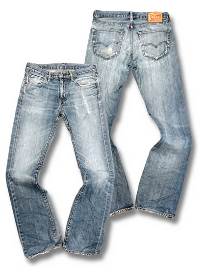 Vintage Levi’s Y2K Flared Jeans „527 Bootcut“ (M) – Vorder- und Rückansicht