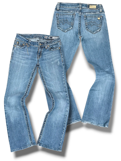 Vintage Miss Me Y2K Low Waist Bootcut / Flared Damenjeans „Sunny Boot“ (S)
