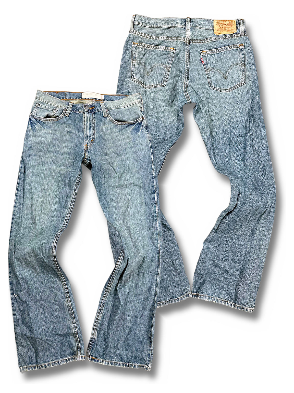 Vintage Levi’s Flared Jeans „527 Bootcut“ (S) – Vorder- und Rückansicht