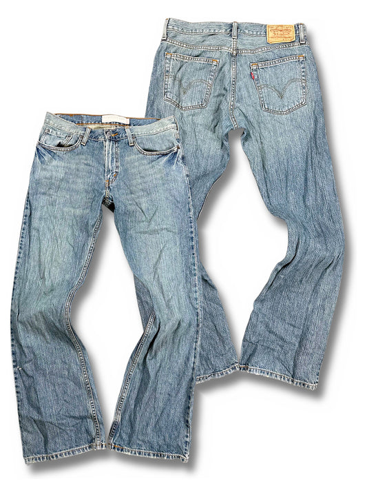 Vintage Levi’s Flared Jeans „527 Bootcut“ (S) – Vorder- und Rückansicht
