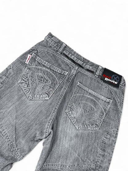 Vintage Red Route y2k Jeans (S)