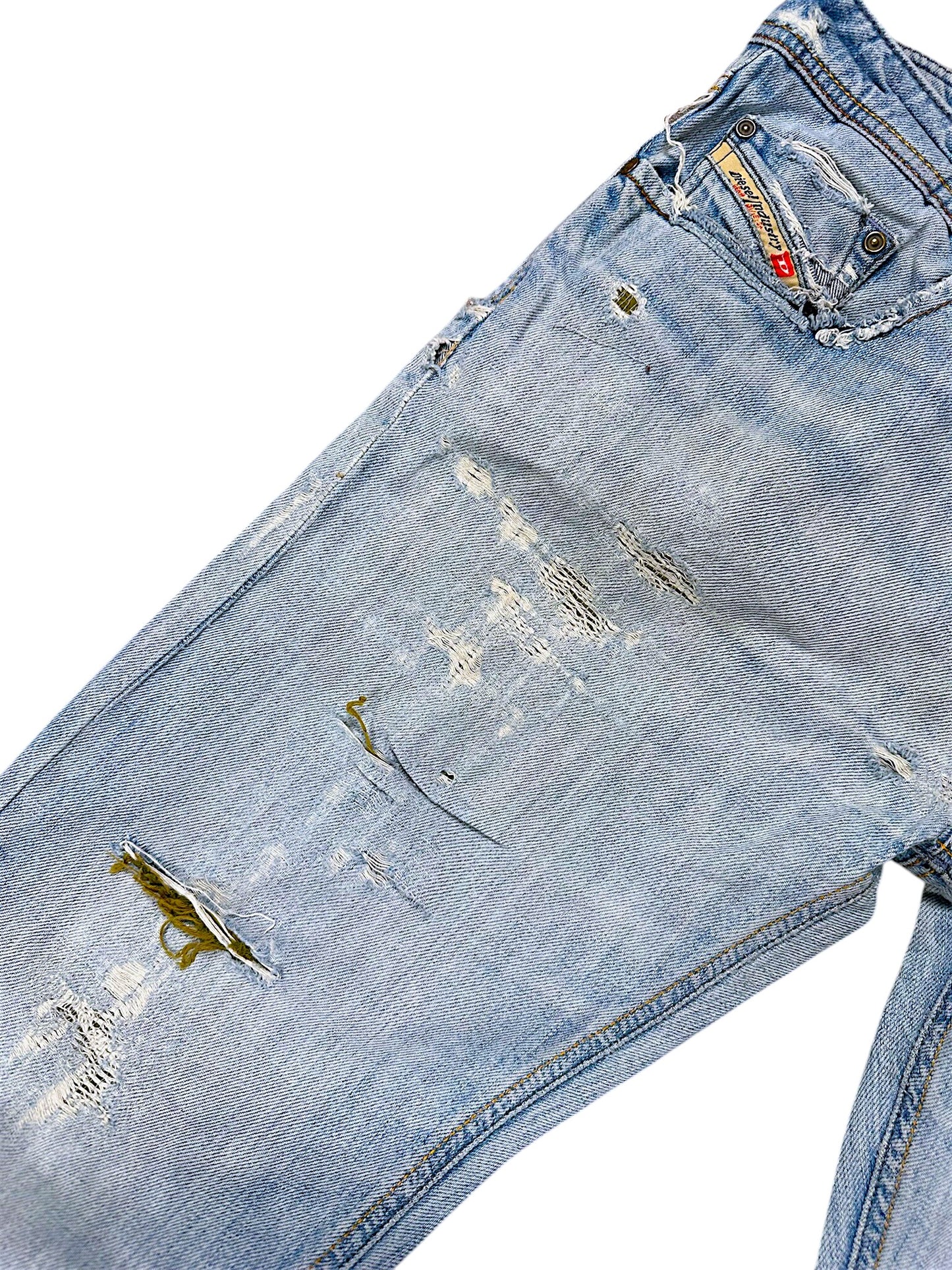 Vintage Diesel Y2K Ripped Straight Leg Jeans (L)