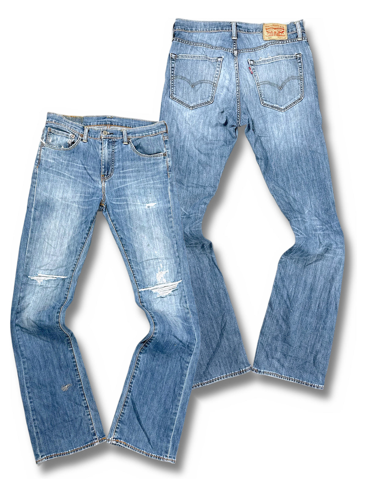 Vintage Levi’s Straight Leg Jeans „527“ (L) – Vorder- und Rückansicht