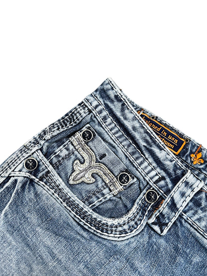 Vintage Rock Revival Y2K Straight Leg Jeans (M)