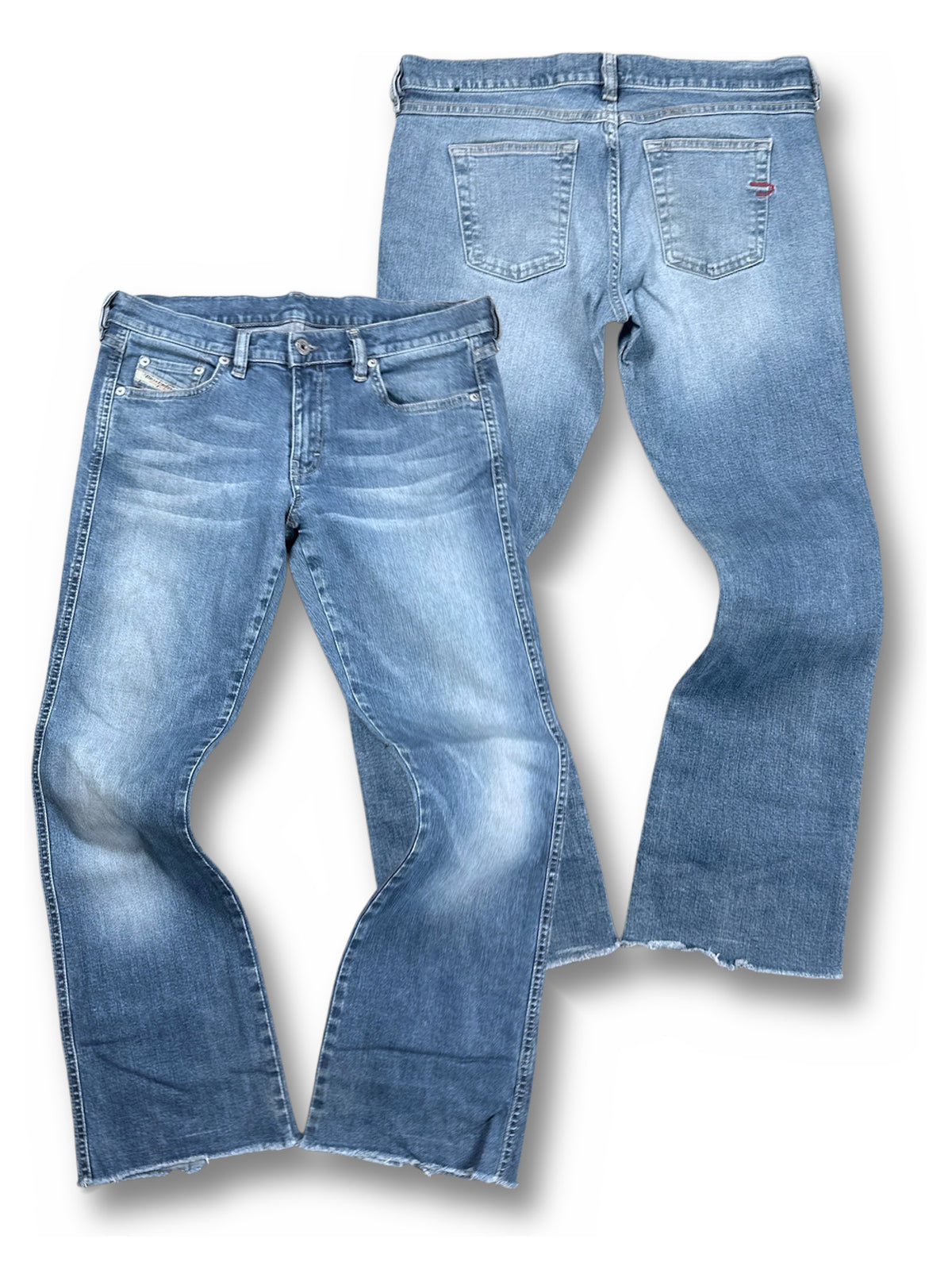 Vintage Diesel Straight Leg Jeans Vorder- und Rückansicht