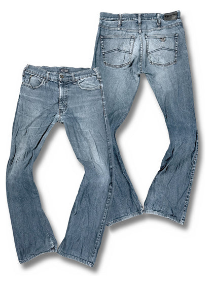 Vintage Armani Y2K Straight Leg Jeans (S) – Vorder- und Rückansicht