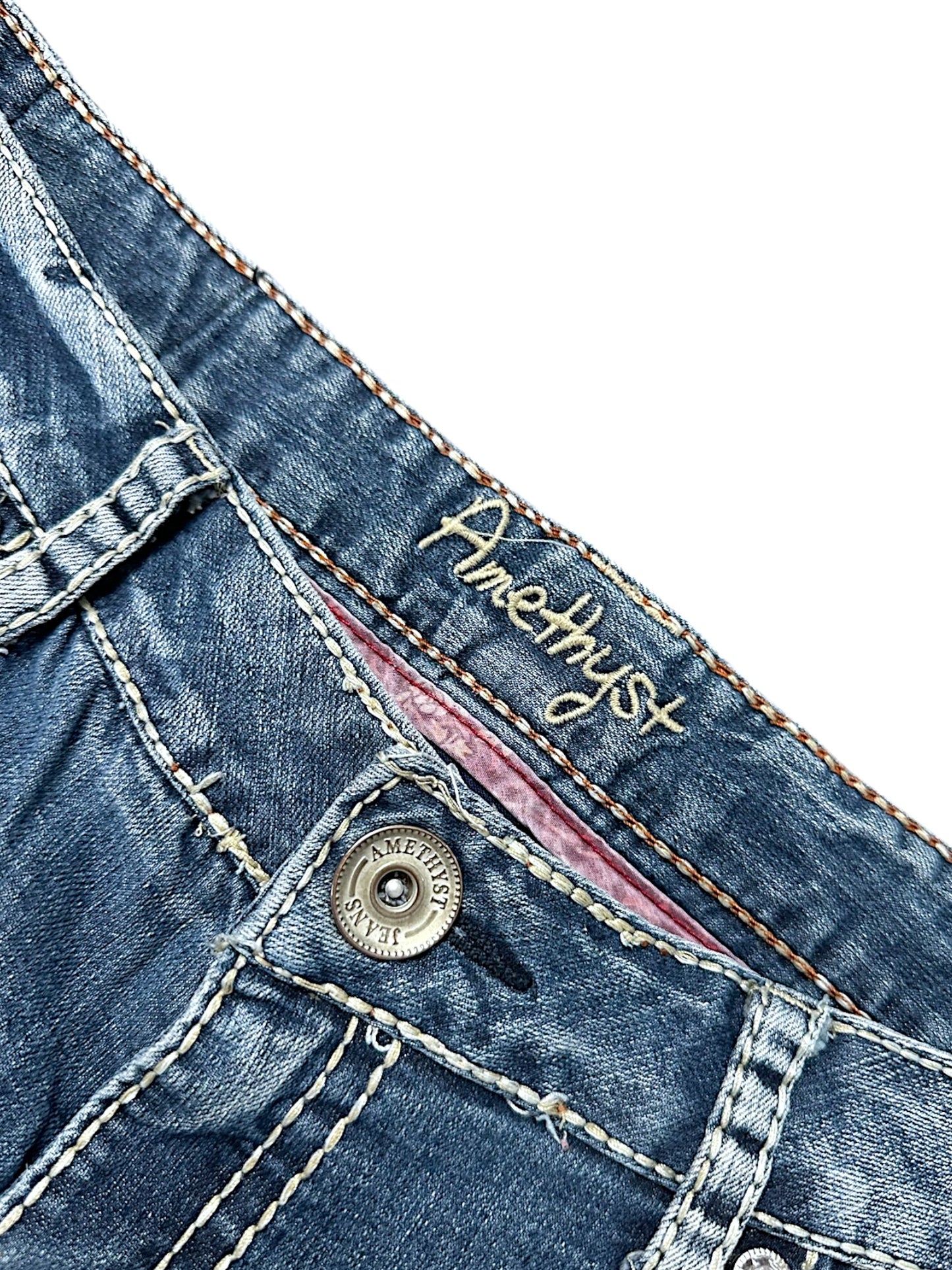 Vintage Amethyst Y2K Low Waist Bootcut / Flared Damenjeans (M)