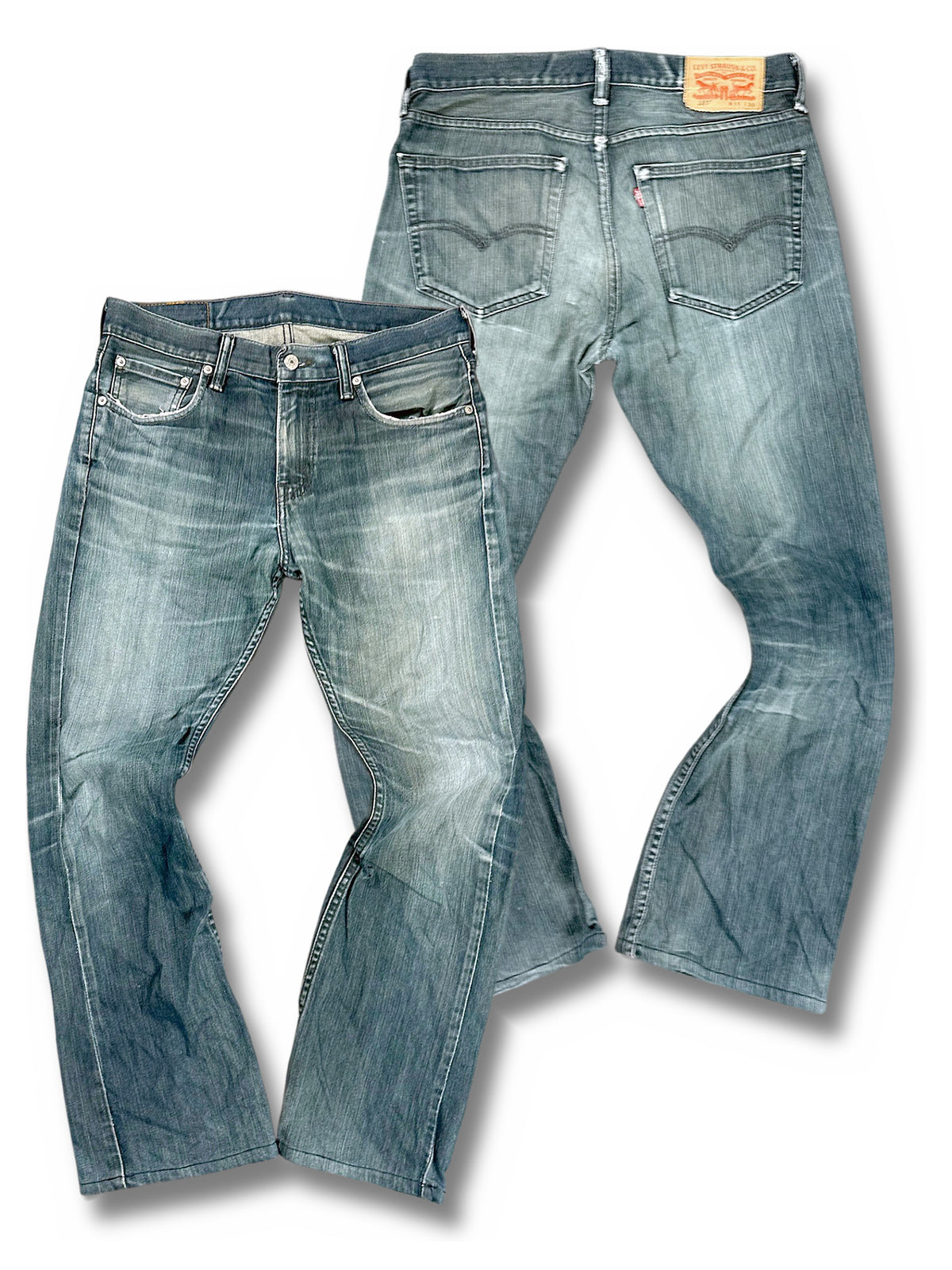 Vintage Levi’s Y2K Straight Leg Jeans „527“ (S) – Vorder- und Rückansicht