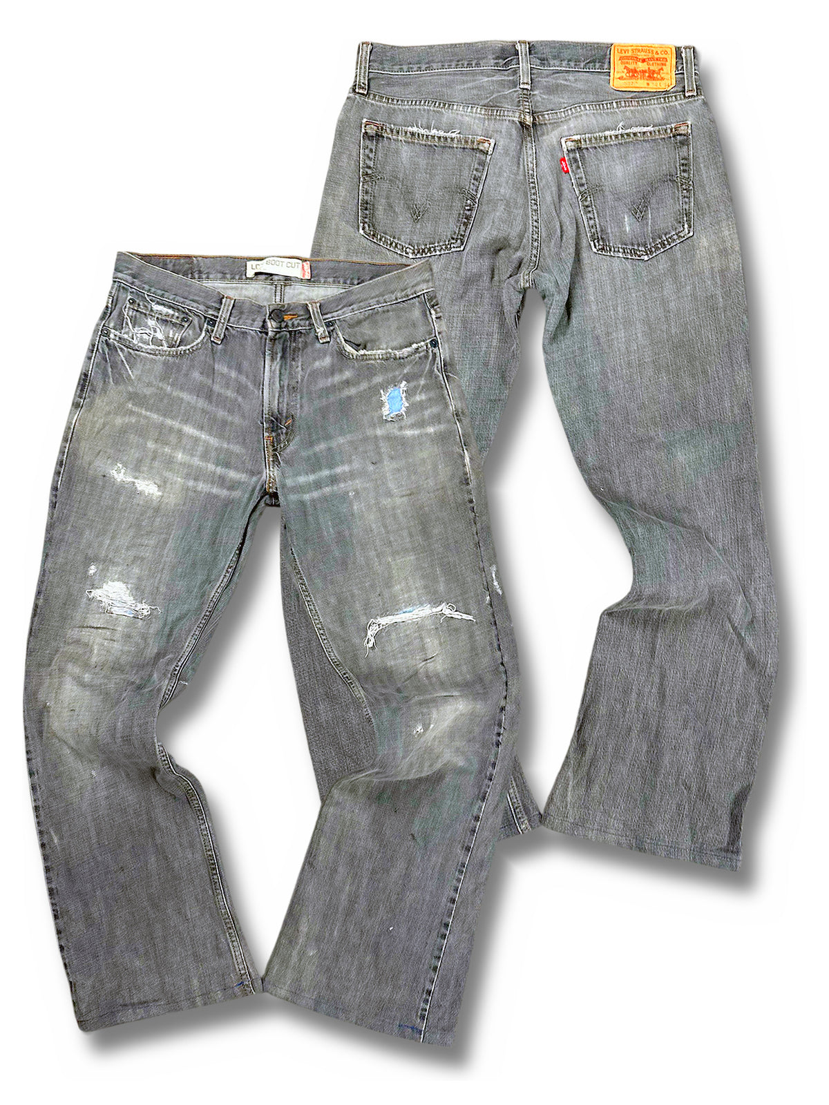 Vintage Levi’s Y2K Flared Jeans „527 Bootcut“ (M) – Vorder- und Rückansicht