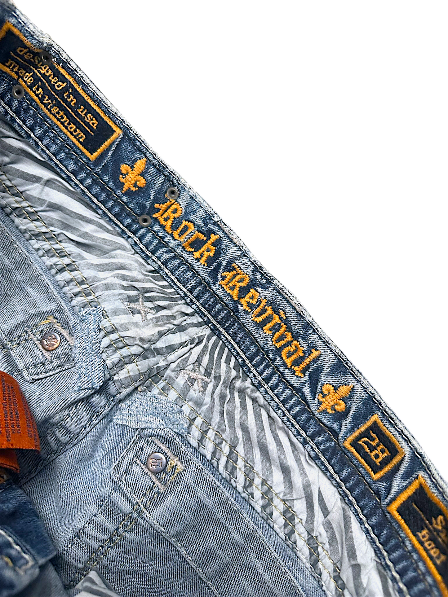Vintage Rock Revival Y2K Bootcut Damenjeans (M)