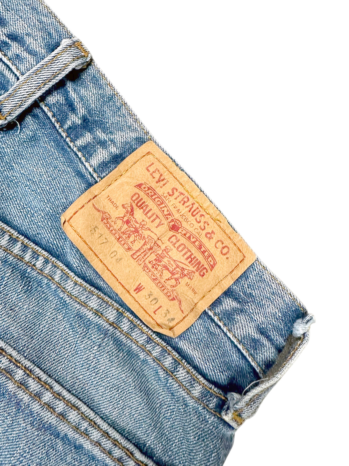 Vintage Levi’s Straight Leg Jeans „517“ (S) – Detailaufnahme 2