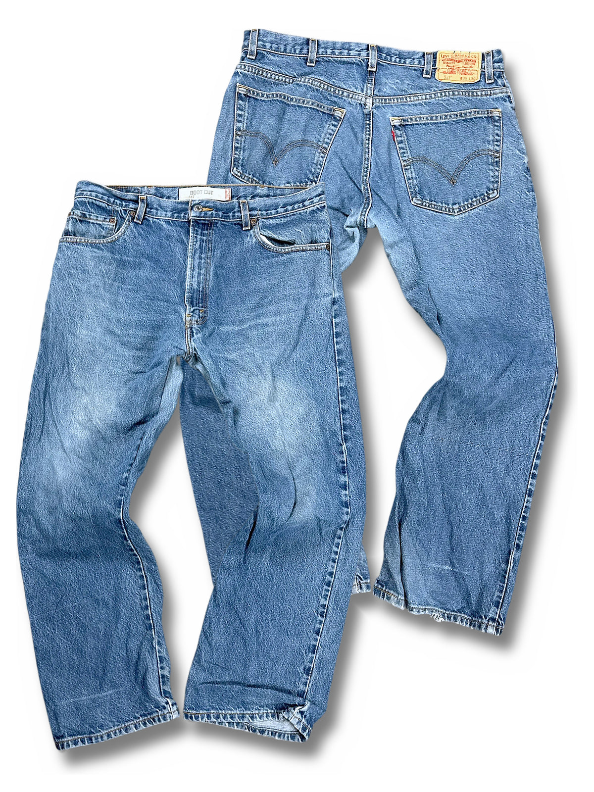 Vintage Levi’s Flared Jeans „517 Bootcut“ (M) – Vorder- und Rückansicht