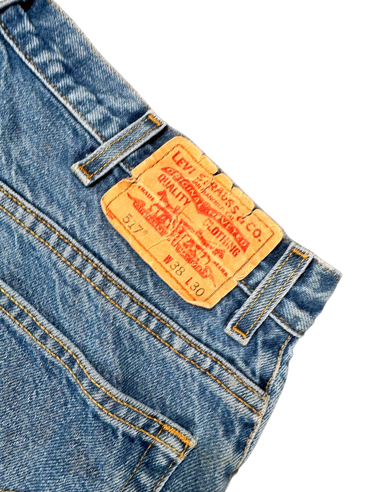 Vintage Levi’s Flared Jeans „517 Bootcut“ (M) – Detailaufnahme 3