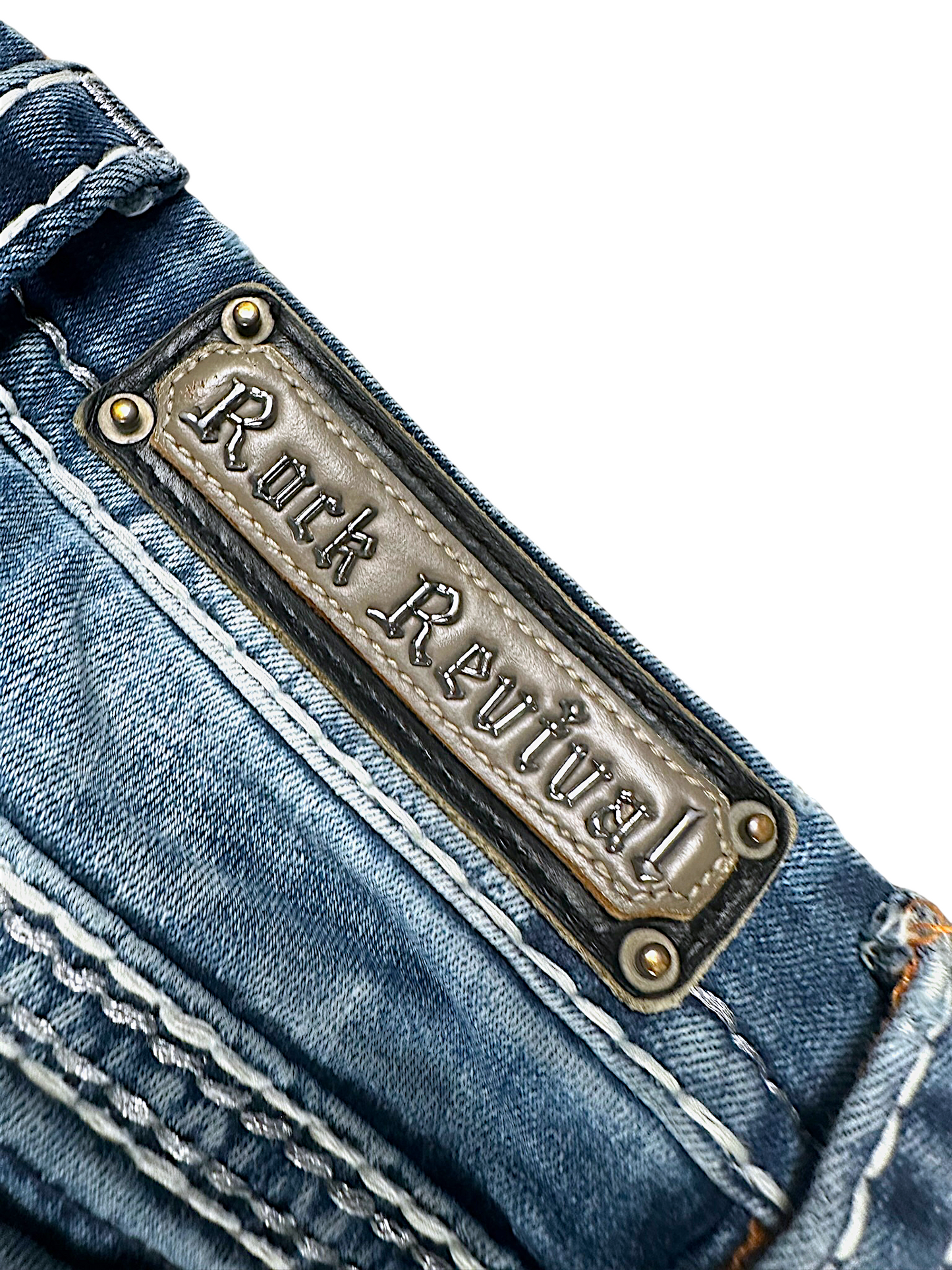 Vintage Rock Revival Y2K Low Waist Bootcut / Flared Damenjeans (S)