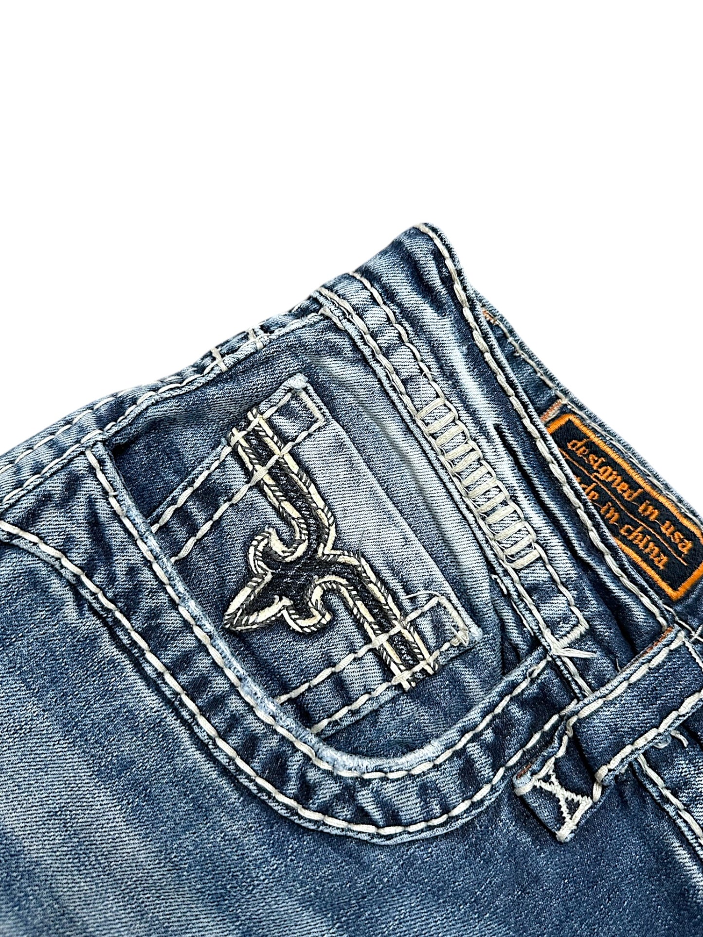 Vintage Rock Revival Y2K Baggy Jeans (L)