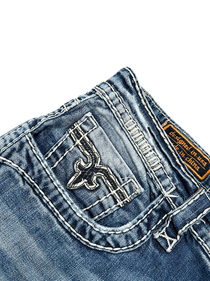 Vintage Rock Revival Y2K Baggy Jeans (L)