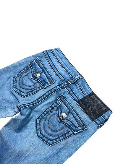 Vintage True Religion Y2K Low Waist Bootcut / Flared Damenjeans (S)