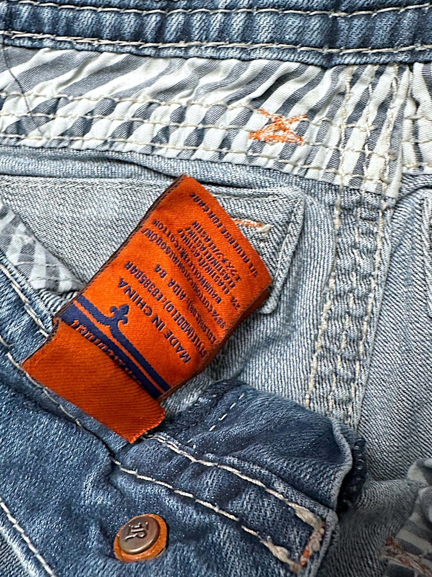 Vintage Rock Revival Y2K Low Waist Bootcut Damenjeans (S)