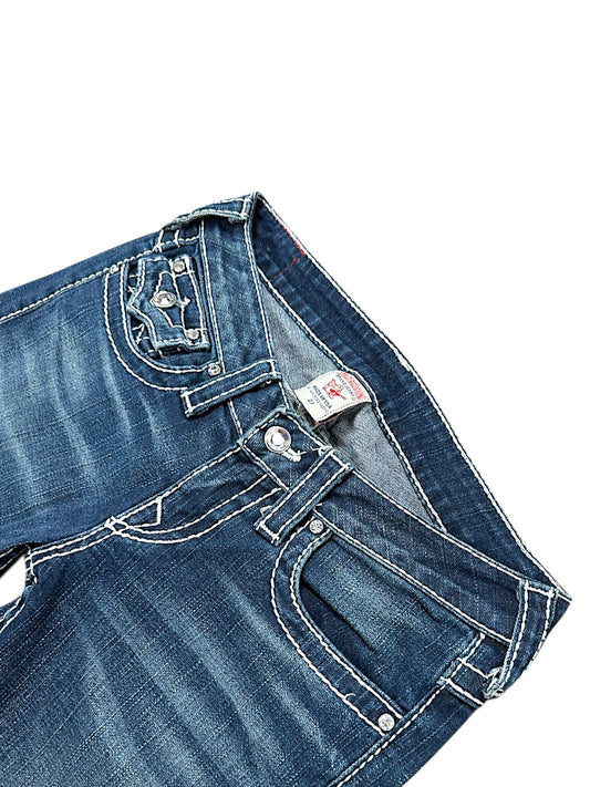 Vintage True Religion Y2K Low Waist Bootcut / Flared Damenjeans ( )