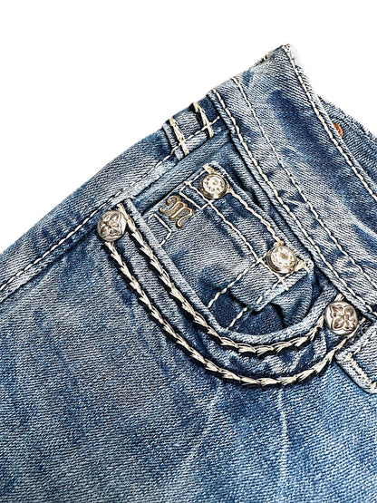 Vintage Miss Me Y2K Low Waist Bootcut Damenjeans (S)