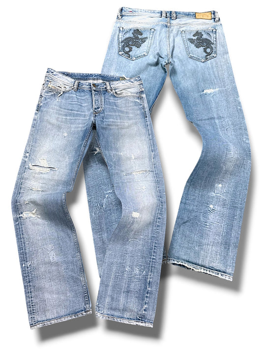 Vintage Diesel Y2K Straight Leg Jeans (XL)