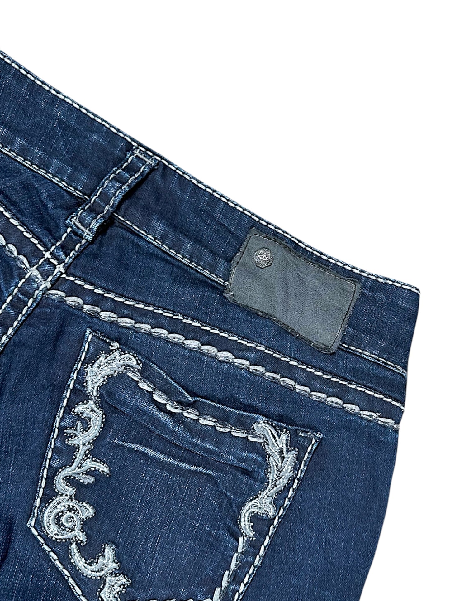 Vintage Silver Y2K Low Waist Bootcut / Flared Damenjeans (L)