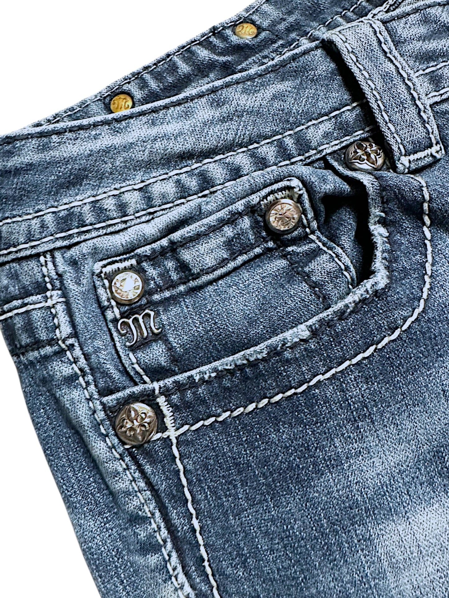 Vintage Miss Me Y2K Low Waist Bootcut / Flared Damenjeans (M)