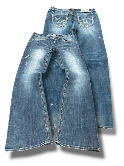Vintage Y2K Low Waist Bootcut / Flared Damenjeans (M)