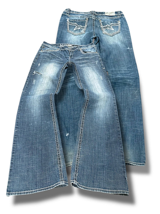 Vintage Y2K Low Waist Bootcut / Flared Damenjeans (M)