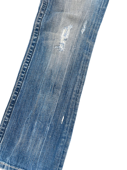 Vintage Miss Me Y2K Low Waist Bootcut Damenjeans (S)