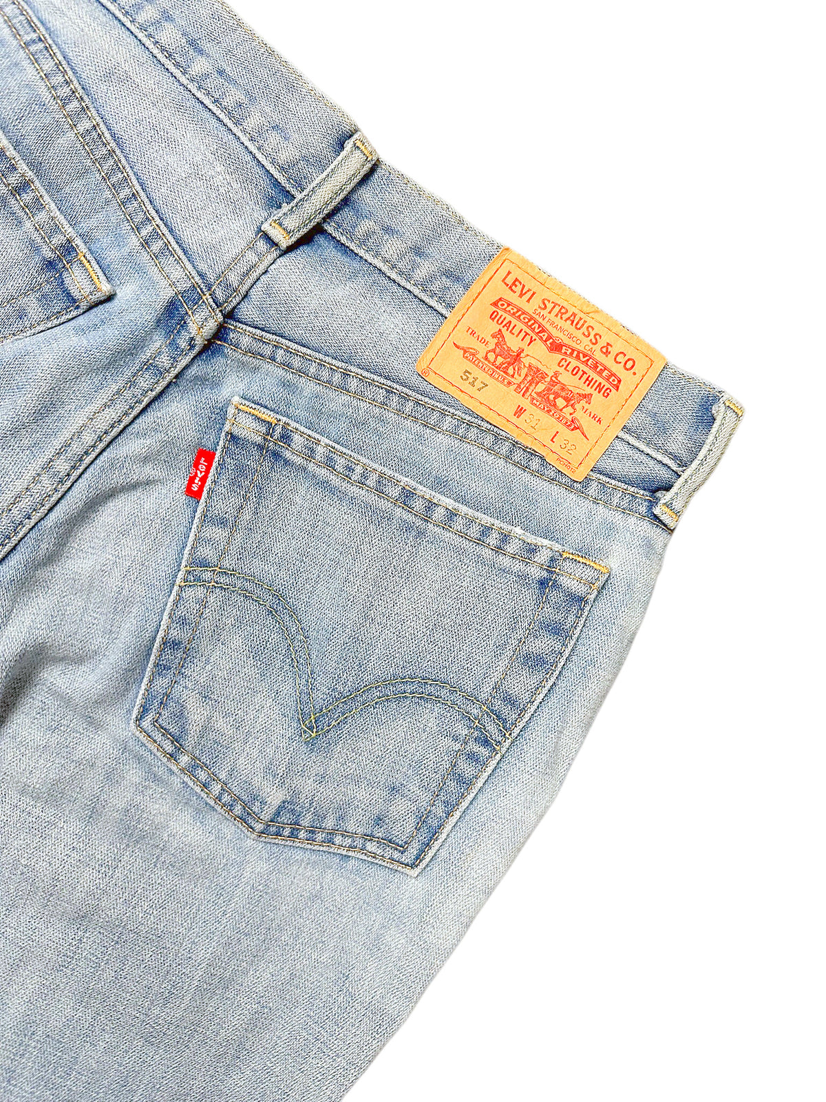 Vintage Levi’s Y2K Flared Jeans „517 Bootcut“ (S) – Detailaufnahme 2