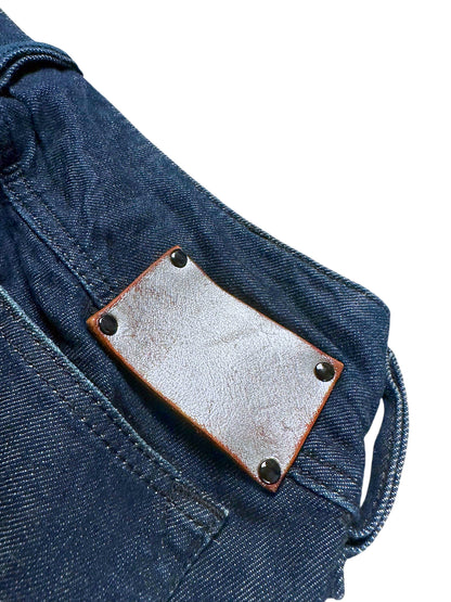 Vintage Diesel Bootcut Damenjeans Lederpatch am Bund