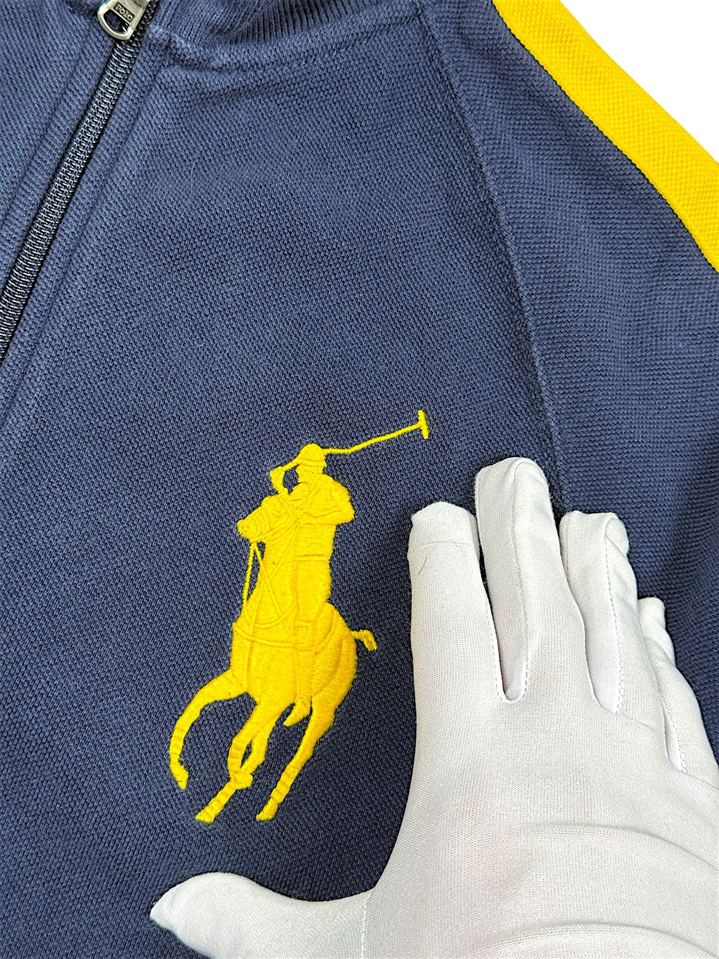 Vintage Ralph Lauren „Big Pony“ Zip-Pullover (S)