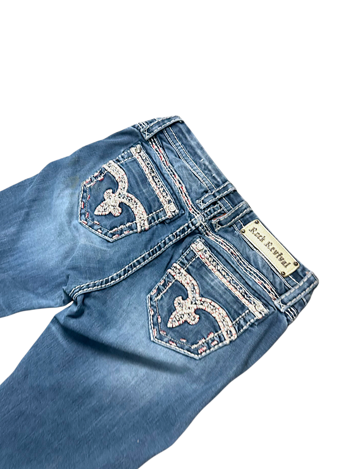 Vintage Rock Revival Mid-Rise Y2K Bootcut / Flared Damenjeans (M)