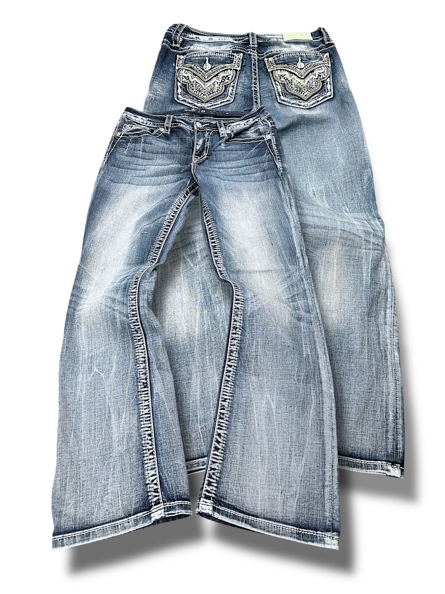Vintage Miss Me y2k low waist Bootcut Damenjeans (M)
