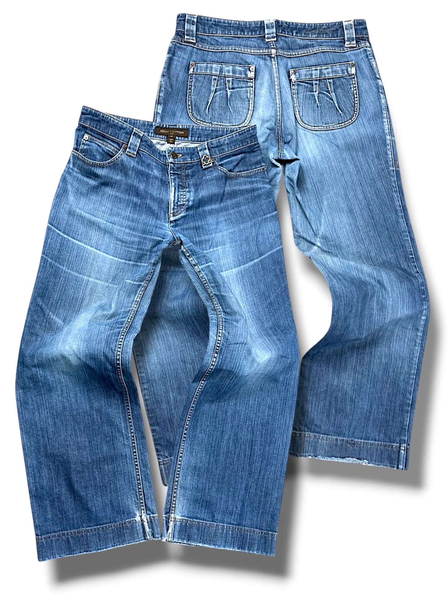 Vintage Louis Vuitton Y2K Flared Designerjeans