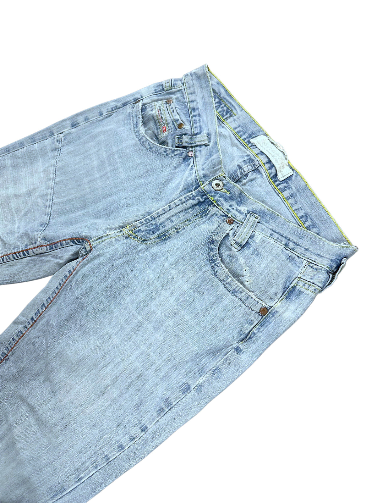 Vintage Diesel Straight Leg Jeans Bund und Vordertasche