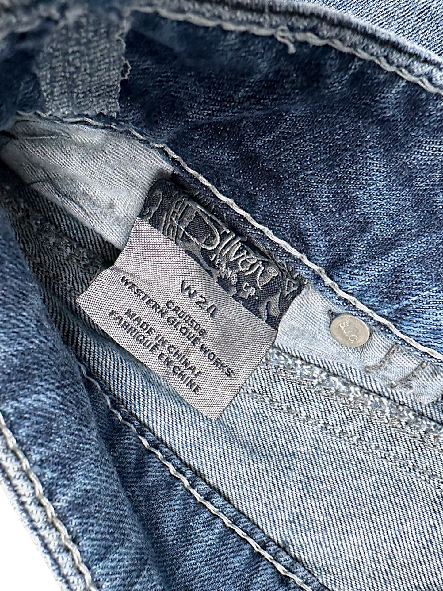 Vintage Silver Jeans Y2K Rock (S)