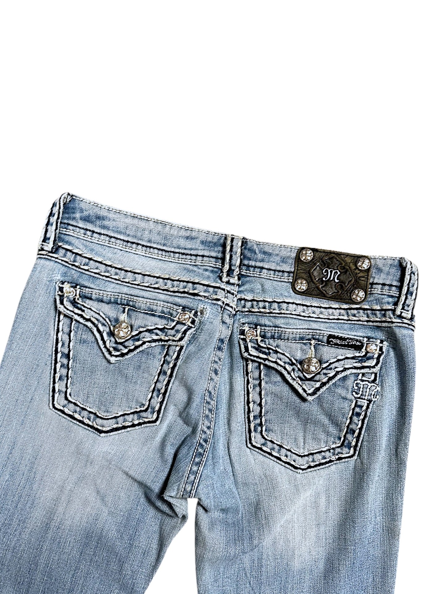 Vintage Miss Me Y2K Low Waist Bootcut / Flared Damenjeans (M)