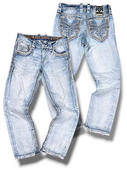 Vintage Rock Revival Y2K Straight Leg Jeans (S)