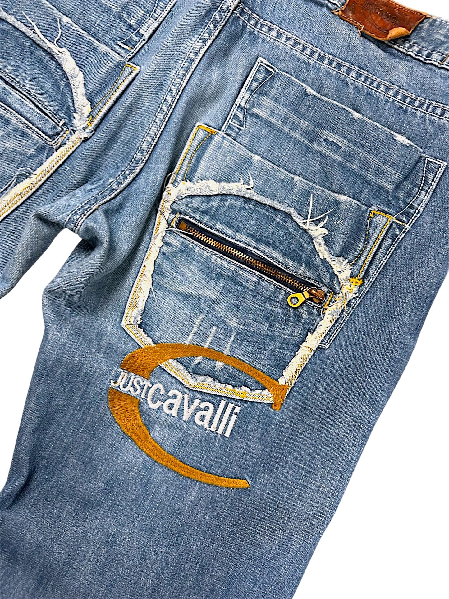 Vintage Roberto Cavalli Y2K Flared Jeans (M)