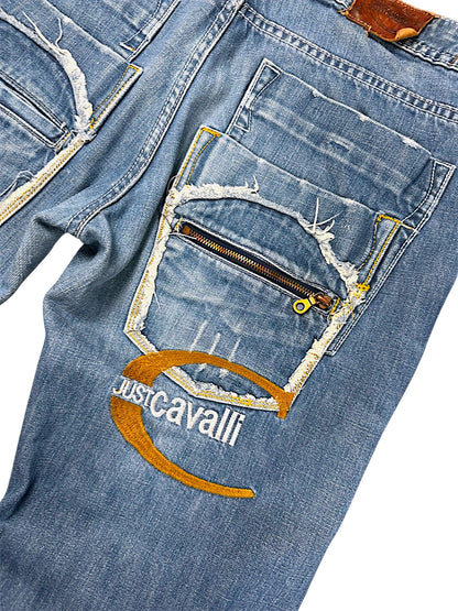 Vintage Roberto Cavalli Y2K Flared Jeans (M)
