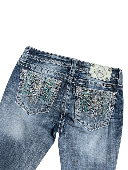 Vintage Miss Me Y2K Low Waist Bootcut / Flared Damenjeans (M)