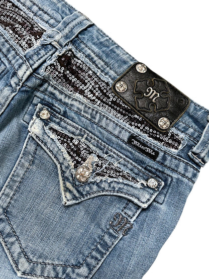 Vintage Miss Me Y2K Low Waist Bootcut / Flared Damenjeans (M)