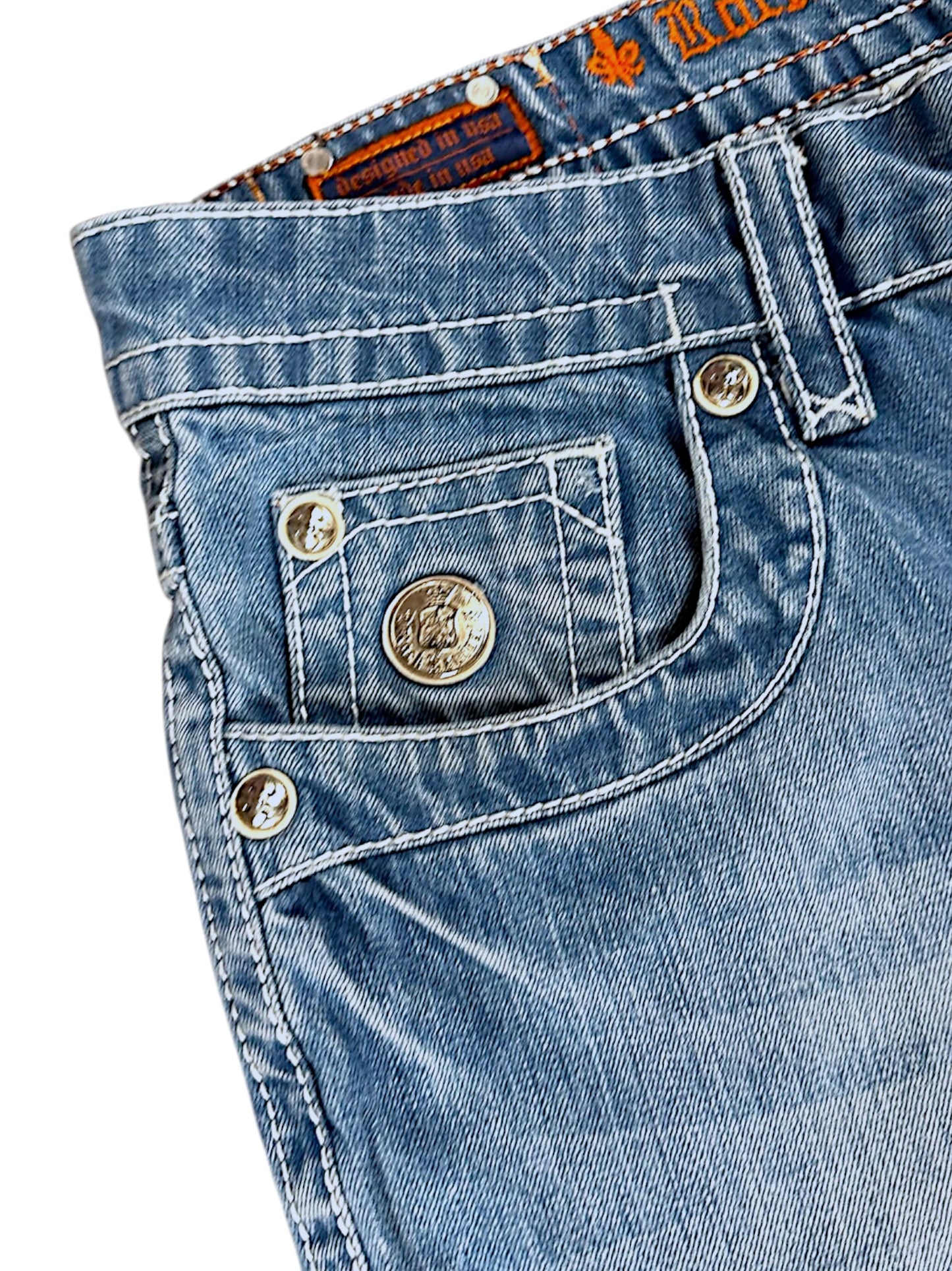 Vintage Rock Revival Y2K Straight Leg Jeans (M)