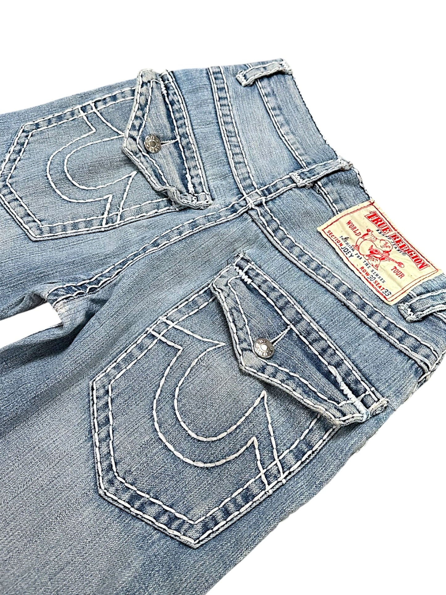 Vintage True Religion Y2K Low Waist Bootcut Damenjeans (S)